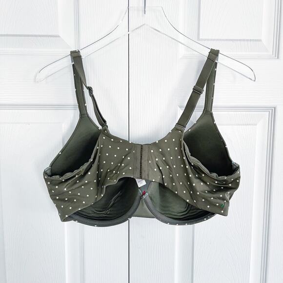 Cacique Green Square Polka Dot True Embrace T-Shirt Bra - Picture 4 of 7